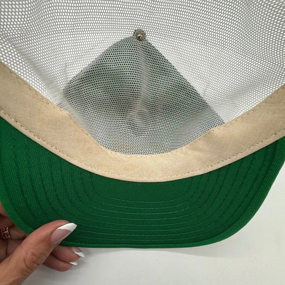 Vintage Puch Moped Trucker Hat Green White Mesh Snapback US Cap Made in USA